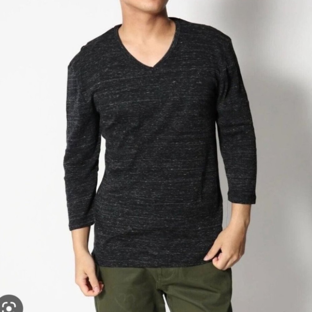 Vince men’s marled v neck sweater wool linen blend excellent Size XXL